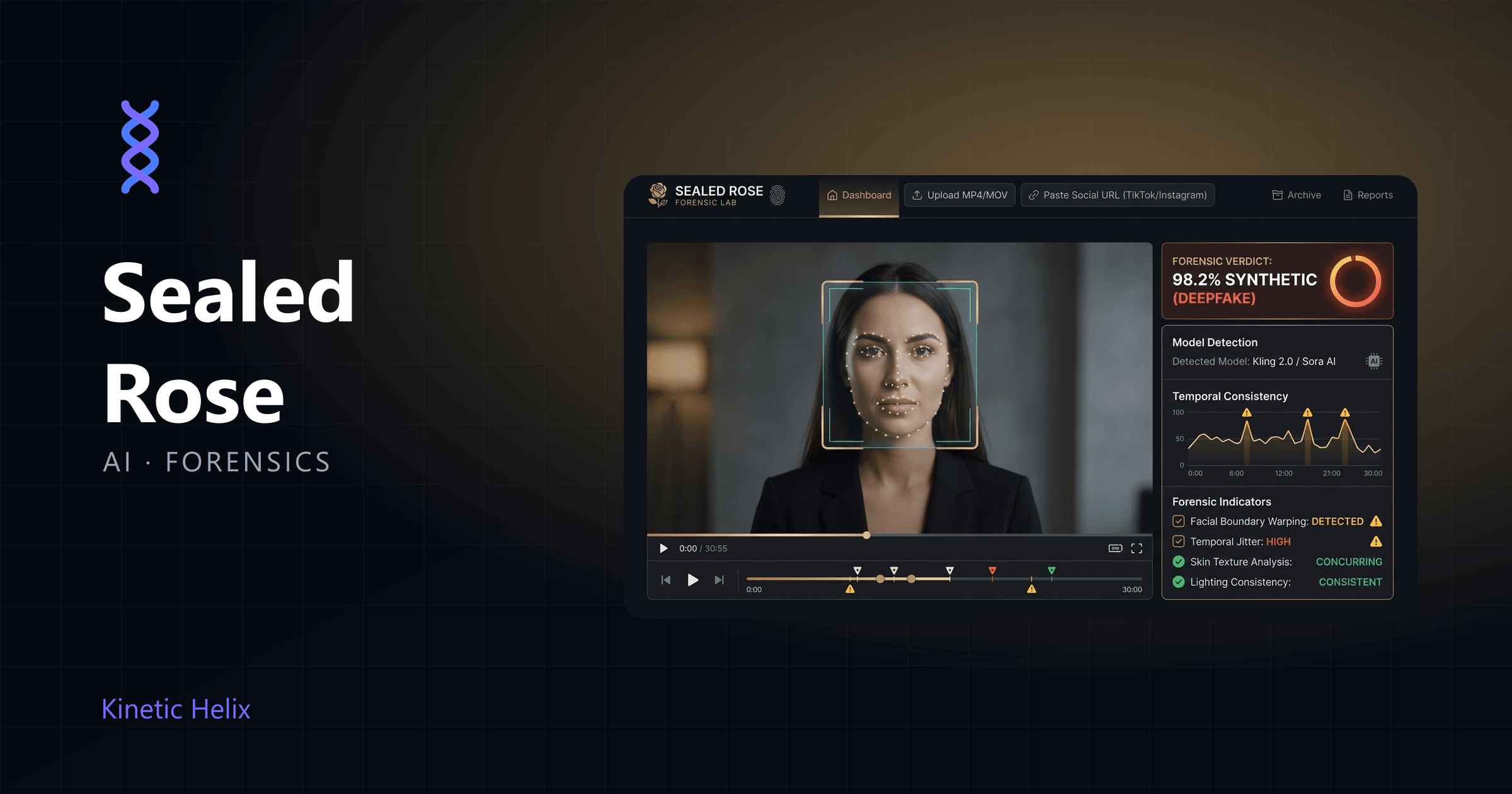 Sealed Rose — Autonomous neural forensics, deepfake detection & cryptographic media verification.