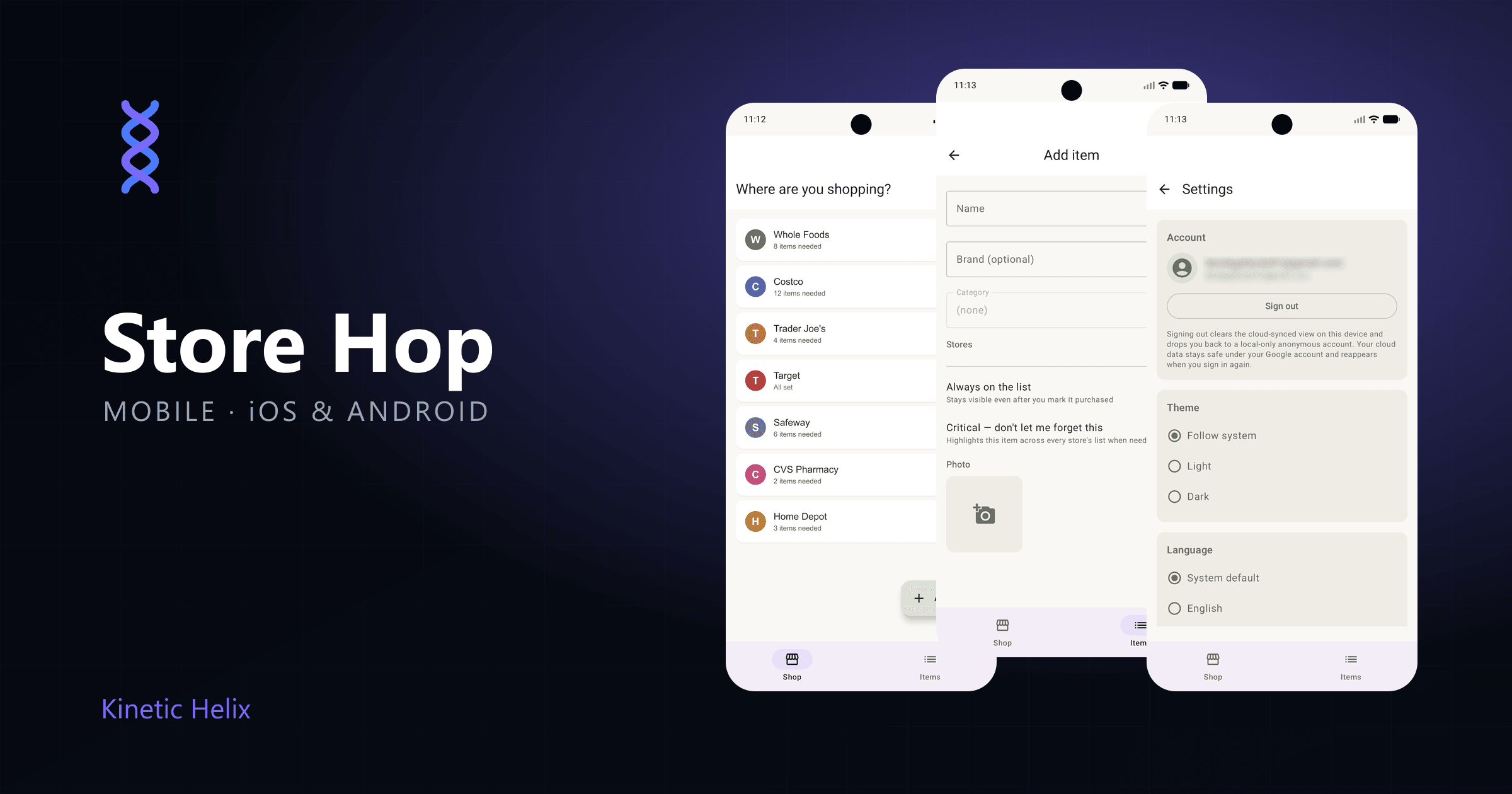 Store Hop — One list, every store — buy it once and it clears everywhere.